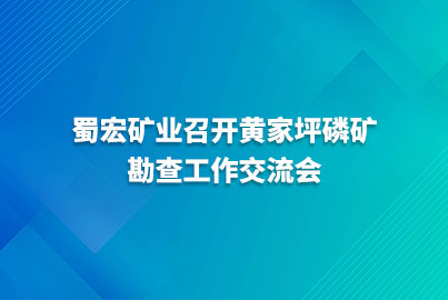 蜀宏矿业召开黄家坪磷矿勘查工作交流会